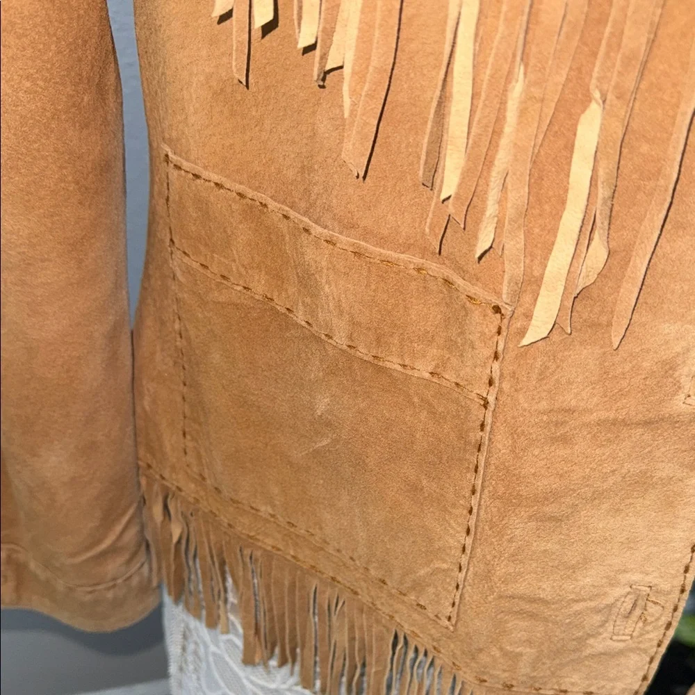 Chico's Camel Fringe Utility Jacket - Picture 4 of 10